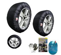 Rutschfeste Schneesocken für Reifen 255/30R19 Größe L Schneesocken, zugelassen und zugelassen nach EN16662-1:2020 und ONORM V5121:2021 für Straßen mit Eis oder frischem Schnee