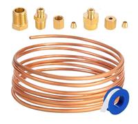 Ruwshuuk Öldruckrohr-Messgerät-Kit, Öldruck-Kupferrohr-Kit,Öldruckmesser-Kupferrohr-Installationssatz | Drucktest-Gewindeteile, stabiles Kupferrohr-Installationsset für Traktoren