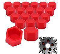 RYHX 20x Radschrauben Silikon Kappen Set Abdeckung SW19 19MM Rot