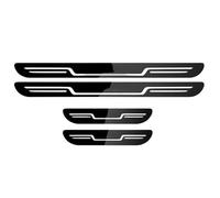 RYOSRKQMK 4Stück Einstiegsleisten für Peugeot 207 207CC 207 SW 206 206CC 206 SW 208 307 308 2008 3008 Kohlefaser Auto Türschweller Aufkleber Schutz,Wasserdichter Kratzfester Einstiegsschutz,A