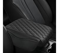 RYUEDCF Auto Armlehnen Auflage Für Kia EV3 / GT Line/GT 2025 2026, Leder Universelle Wasserdicht Mittelkonsole Armlehne Kissen Mit Organizer Taschen Schutz Interieur Zubehör,A/Black