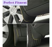 RYUNMP 4 Stück Spritzschutz Rad-Schmutzfänger für Suzuki Jimny HJ BJ64 BJ74 2019-2025 Rot Auto Vorne Hinten Gummi-Spritzschutz