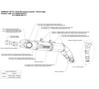 S-Y10SO6-HDTC/1 - Auspufftopf Akrapovic Slip-on Yamaha YZF-R1 04-06