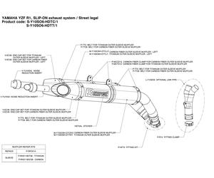 S-Y10SO6-HDTC/1 - Auspufftopf Akrapovic Slip-on Yamaha YZF-R1 04-06