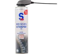 S100 Weisses Kettenspray 2.0 - 400ml Schmierstoff Kettenfett mit Sprührohr