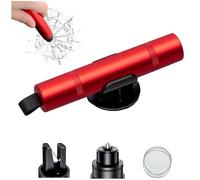 Safe Pro X Auto 2-in-1 Gurtschneider & Nothammer | Professioneller Fensterbrecher mit Testglas | Notfallhammer mit Gurtcutter für PKW & Busse | Sicherheitswerkzeug Set (Rot, 1 Stück)