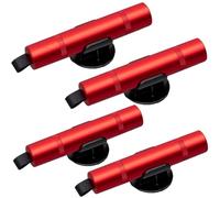 Safe Pro X Auto 2-in-1 Gurtschneider & Nothammer | Professioneller Fensterbrecher mit Testglas | Notfallhammer mit Gurtcutter für PKW & Busse | Sicherheitswerkzeug Set (Rot, 4 Stück)