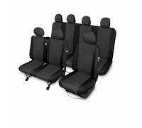 Saferide | 1+2+4 7-Sitzer Schwarz Set Komplettset Sitzbezüge Wohnmobil Autositzbezüge Transporter Sitzbezug Schonbezug Schonbezüge Autoschonbezug Autositzbezug Sitzauflagen Sitzschutz Ares