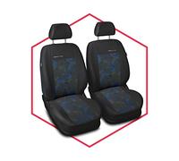 Saferide 2er Set Autositzbezüge PKW universal | Auto Sitzbezüge Polyester Blau für Airbag geeignet | für Vordersitze | 1+1 Autositze vorne