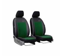 Saferide 2er Set Autositzbezüge Transporter universal | Bus Sitzbezüge Kunstleder Grün für Airbag geeignet | für Vordersitze | 1+1 Autositze vorne