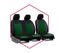 Saferide 2er Set Autositzbezüge Transporter universal | Bus Sitzbezüge Kunstleder Grün für Airbag geeignet | für Vordersitze | 1+2 Autositze vorne Nicht teilbar