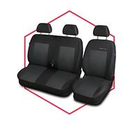 Saferide 2er Set Autositzbezüge Transporter universal | Bus Sitzbezüge Polyester Grau für Airbag geeignet | für Vordersitze | 1+2 Autositze vorne Nicht teilbar
