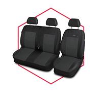 Saferide 2er Set Autositzbezüge Transporter universal | Bus Sitzbezüge Polyester Grau für Airbag geeignet | für Vordersitze | 1+2 Autositze vorne Nicht teilbar