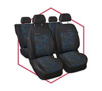 Saferide 3er Set Autositzbezüge PKW universal | Auto Sitzbezüge Polyester Blau für Airbag geeignet | für Vordersitze und Rückbank | 1+1 Autositze vorne und 1 Sitzbank hinten teilbar 2 Reißverschlüsse