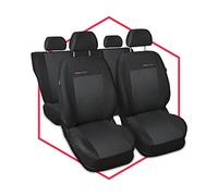 Saferide 3er Set Autositzbezüge PKW universal | Auto Sitzbezüge Polyester Grau für Airbag geeignet | für Vordersitze und Rückbank | 1+1 Autositze vorne und 1 Sitzbank hinten teilbar 2 Reißverschlüsse