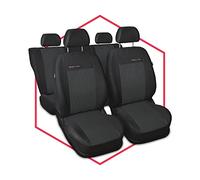 Saferide 3er Set Autositzbezüge PKW universal | Auto Sitzbezüge Polyester Grau für Airbag geeignet | für Vordersitze und Rückbank | 1+1 Autositze vorne und 1 Sitzbank hinten teilbar 2 Reißverschlüsse