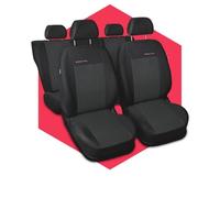 Saferide 3er Set Autositzbezüge PKW universal | Auto Sitzbezüge Polyester Grau für Airbag geeignet | für Vordersitze und Rückbank | 1+1 Autositze vorne und 1 Sitzbank hinten teilbar 2 Reißverschlüsse