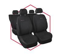 Saferide 3er Set Autositzbezüge PKW universal | Auto Sitzbezüge Polyester Grau für Airbag geeignet | für Vordersitze und Rückbank | 1+1 Autositze vorne und 1 Sitzbank hinten teilbar 2 Reißverschlüsse