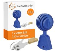 Anhänger Diebstahlschutz - Safety Ball + Kupplungsschloss mit Schlüsseln - Deichselschloss für Wohnwagen - Diebstahlsicherung