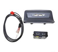 SageFurned USB Anschluss Hinten 5QD035726L Für Skoda für kodiaq Karoq Armlehne Ladebuchse Adapter Kabel Set Schwarz ABS Ersatzteil(C)