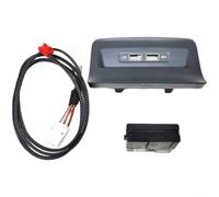 SageFurned USB Anschluss Hinten 5QD035726L Für Skoda für kodiaq Karoq Armlehne Ladebuchse Adapter Kabel Set Schwarz ABS Ersatzteil(A)