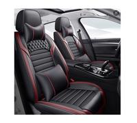 SAHFEE Sitzbezüge Auto Autositzbezüge Universal Set für Skoda Kamiq Superba Superba 2 Superba 3 Superba 3V Yeti Octavia 5E Tuning Auto Zubehör,Schwarz-Rot-Deluxe