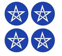 Sammys Shirt Store Pentagramm Stern Teufel Satan Nummernschild/Kennzeichen Aufkleber Autoaufkleber 4er Set