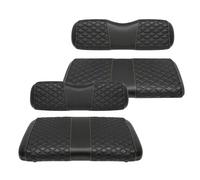 SAMXOMAP Golfwagen-Sitzbezüge für vorne und hinten, wasserdicht und sonnenbeständig, Marinequalität, Vinyl-Leder, Sitzbezug, Zubehör für EZGO TXT 1994-2013, Schwarz, 4 Stück