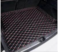 SANJSJHXJ Kofferraumwanne für Dacia Jogger 2021-2024, Leder Kofferraum Cargo Auto Kofferraummatten Schutzmatte Kofferraumwanne Wasserdicht Kratzfest,Black and red