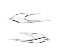 SANNIFA Auto Emblem Aufkleber für Porsche MACAN (Bj. ab 2014),Autoaufkleber Kühlergrill Front Motorhaube Kofferraum 3D Logo Heckklappen Buchstaben Selbstklebende Ersatz Dekoration,Silver