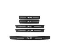 SANQIUTOU 5 Stück Auto Einstiegsleisten Schutz für Mazda CX-30 CX30 2020 2021 2022 2023 2024,karbon Folie für Auto mit Logo Kohlefaser Auto Türeinstiegsschutz Aufkleber
