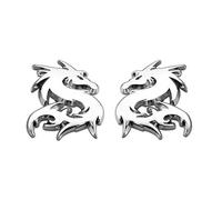 SANQIUTOU Auto Emblem Aufkleber, Abzeichen Dekoration für Ford Kuga MK3 2019-2023 2024, Frontgrill Karosserie Kofferraum Dekoration Logo, Autoaufkleber Tuning,Silver