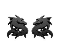 SANQIUTOU Auto Emblem Aufkleber, Abzeichen Dekoration für Honda Jazz 1(I) Typ GD BJ 2001-2008, Frontgrill Karosserie Kofferraum Dekoration Logo, Autoaufkleber Tuning,Black