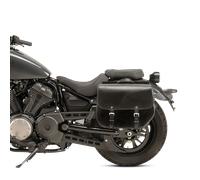 Customacces APS002N Set Ledersatteltaschen Customacces Sant Louis Model mit univeralen Halter für Harley Davidson Sportster, Kawasaki Vulcan S