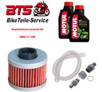 Satz 2L Öl, Filter, Ablassschraube passend für BMW C1 200 ccm