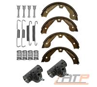 SATZ BREMSBACKEN TROMMELBREMSE+FEDERN+RADBREMSZYLINDER HINTEN FÜR OPEL CORSA C