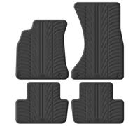 Satz Gummimatten kompatibel mit Audi A4 2008-2015 & A5 Sportback 2008-2016 (T Profil 4-teilig + Montage-clips)