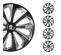 Satz Sparco Radzierblenden Sicilia 16-Zoll Schwarz/Silber/Karbon