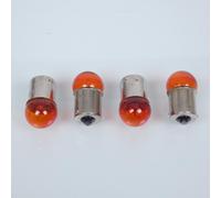 Satz von 4 orangefarbenen Blinkerbirnen 12v 10w Sockel ba15s one für Motorrad