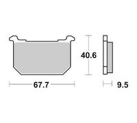 SBS Bremsbeläge Motorrad Paar 540HF für Kawasaki GPZ 1100 1981-1985