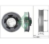 Schaeffler INA 544 0129 10 Riemenscheibe, Kurbelwelle für BMW MINI