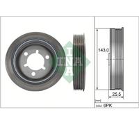 Schaeffler INA 544 0145 10 Riemenscheibe, Kurbelwelle für CITROËN