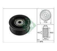 Keilriemenscheibe Kunststoff 532 1075 10 INA für RENAULT NISSAN