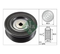 INA 532 0799 10 Umlenk- / Führungsrolle, Keilrippenriemen