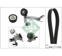 1x Wasserpumpe + Keilrippenriemensatz Schaeffler INA 529 0319 30 passend für