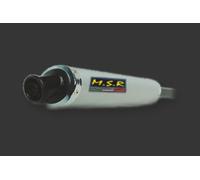 SCHALLDÄMPFER ABE MSR AUSPUFF MOTORRAD VINTAGE SUZUKI GS 500 E TWIN ALUM.ROUNDCIL RSSKA