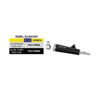 Schalldämpfer ARROW Rebel Schwarz Stahl Steel Cap für Honda GB 350 S 2025-2026