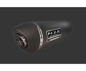 SCHALLDÄMPFER AUSPUFF HOMOLOGIERT MSR HONDA CBF 600 - N 2004/06 HIGH-UP OVALFOX DARK EDELSTAHL