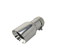 Schalldämpfer Endrohr 1 Stück 304 Edelstahl Universal Auspuffanlage Ende Chrom Rohr + Auto Auspuffblende(Inlet60 outlet76mm)
