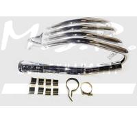 SCHALLDÄMPFER KOMPLETTANLAGE ABE MSR AUSPUFF MOTORRAD VINTAGE KAWASAKI Z 650 VON 1977 / 650 F VON 1980 4/1 RECHTS ROUNDCIL RSVS ENDE DER SERIE